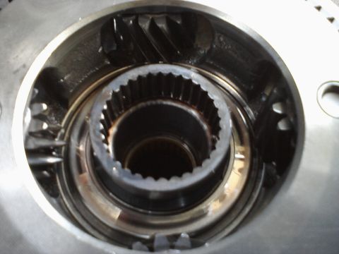 1993 Ford Taurus - This image shows a close-up view of a differential gear assembly, highlighting its internal components.