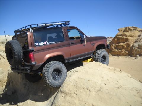 1986 Ford Bronco II - This 1986 Ford Bronco II is tackling a rocky off-road trail.