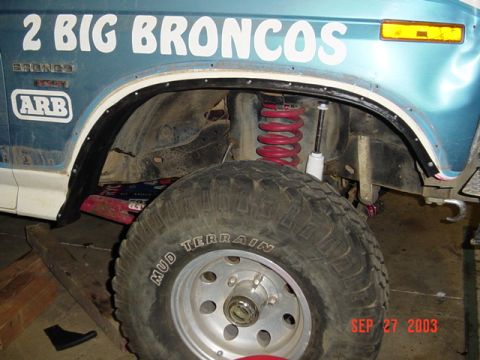 1989 Ford Bronco - Front with inner fender fixed, and body lift off