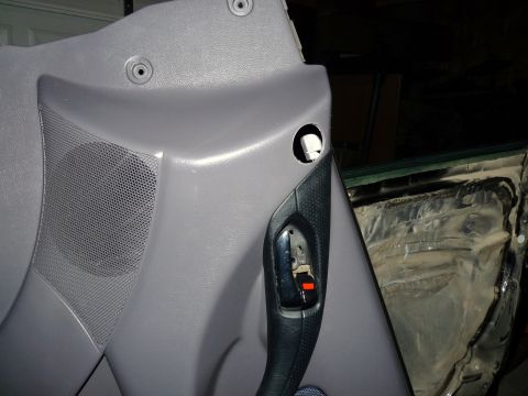 2006 Ford E350 - After cutting, before installing new tweeter.