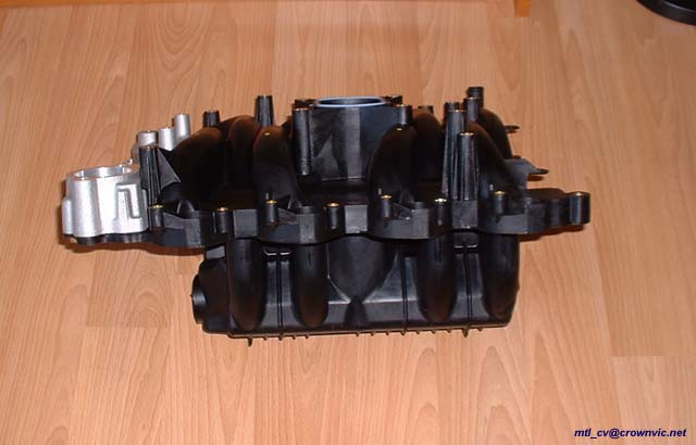 PI intake with aluminum cross-over.