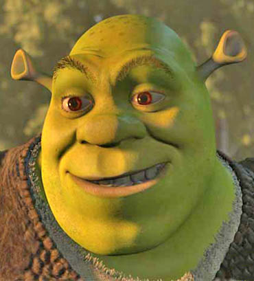 2008 Ford F-250 - A close-up of a green ogre character's face, with sunlight illuminating one side.
