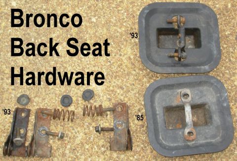 1983 Ford Bronco - SOLD Bronco Rear Seat Hardware Everything is identical from '78-96; the year labels are only to identify the donors. The plastic sheath on…