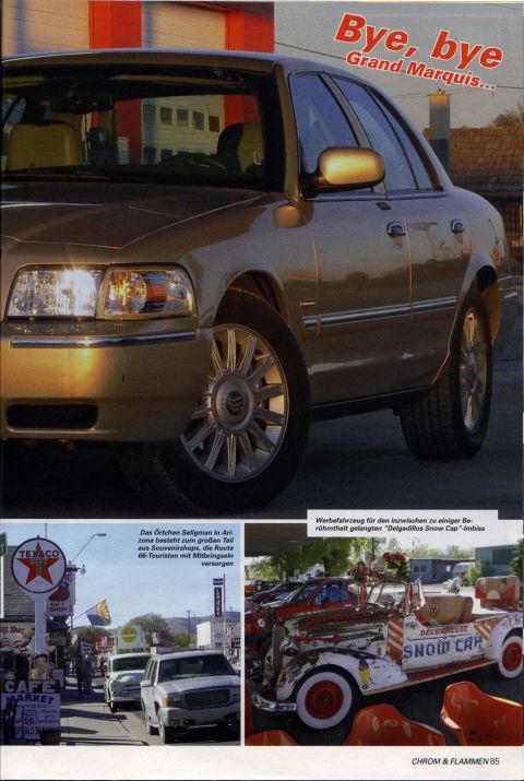 1999 Lincoln Town Car - This gold sedan features a prominent grille and chrome wheels, with text suggesting it's a Grand Marquis.