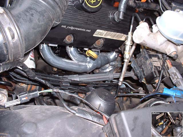 Painted steering shaft.