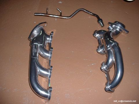 2000 Ford Crown Victoria - Ford Racing shorty headers with a custom EGR tube.