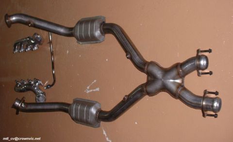 2000 Ford Crown Victoria - Headers, hi-flow cats and X-pipe.