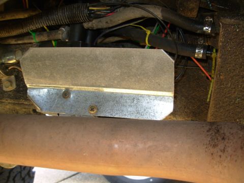 1975 Ford Bronco - The shield protects the valve, wiring, & lines from the exhaust heat. See the NEXT several pics...