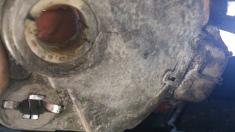1994 Ford Bronco - This is a close-up view of a worn metal part, likely from a vehicle's mechanical system.