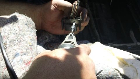 1994 Ford Bronco - Repairing an electrical connector with a rotary tool.