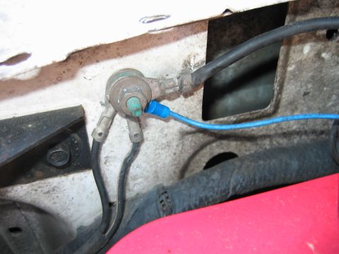 1992 Ford Bronco - Passenger side fender wall. I believe this is the ground for the EEC. passenger side fender wall.