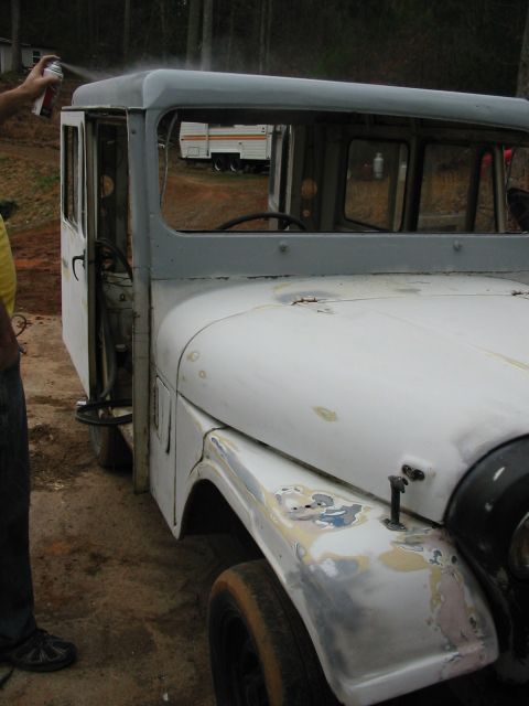 1974 Jeep CJ5 - NEW STEEL WAS PLACED ALONG THE RAIN GUTTER AND RUST WAS CUT OUT. THEN A HEALTHY DOSE OF BONDO WAS APPLIED