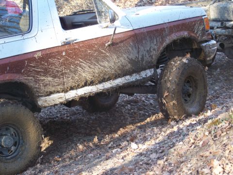 1989 Ford Bronco - This 1989 Ford Bronco is covered in mud after an off-road excursion.