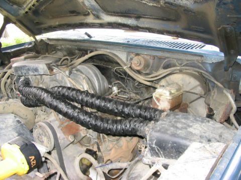 1986 Ford Bronco - a bit of a stretch .. wishing I had an 8' or 10' hose to cut in half right about now