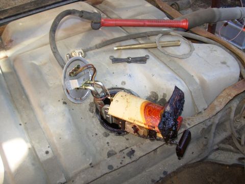 1995 Ford F-150 - The back tank was just as bad as the front. 6 years is too long for gas to sit. I burned both tanks in a LARGE bonfire to clean them before…