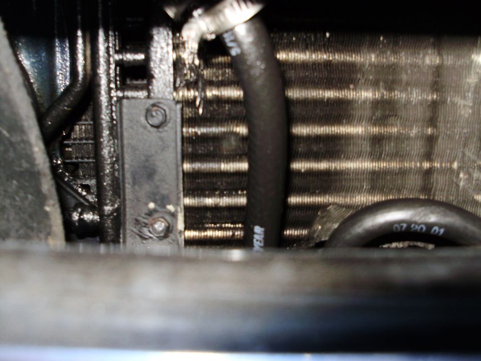 Radiator and hoses with visible date stamp '07 20 01'