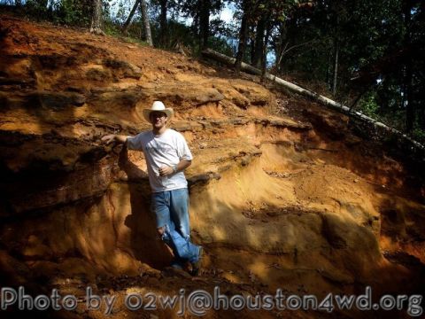 1995 Ford Bronco - Man poses on a dirt embankment with trees in the background. Watermark indicates photo source.