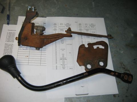 Transfer Case Rebuild BW 1356 Manual - Shifter and linkage for an AOD tranny