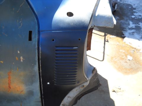 1954 Ford F-100 - 4-2-2011: Since I'm not using the stock heater I'm going to remove the louvered section on the passenger side of the cab. Here's what I sta…