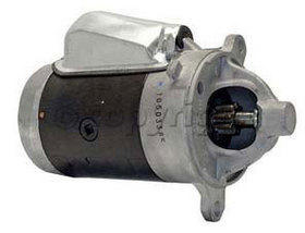 1990 Ford Bronco - A close-up view of a vehicle starter motor, highlighting its mechanical components.