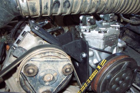 1996 Ford Bronco - Compressor mounted (front left view). (9/28/2003)