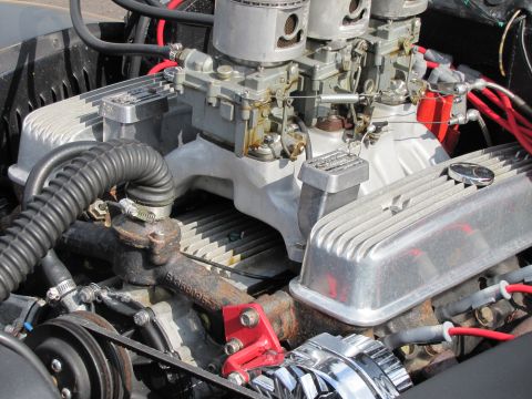 2006 BMW 5 Series - This engine features a dual carburetor setup and custom aluminum valve covers.