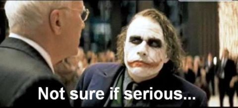 2000 Mercury Grand Marquis - A man in clown makeup questions another man, with text overlay reading 'Not sure if serious'.