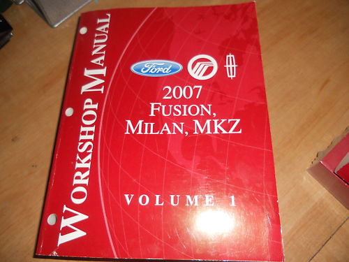 Red workshop manual for 2007 Ford Fusion, Milan, MKZ, Volume 1