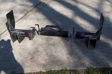 2000 Ford F-150 - This custom-fabricated trailer hitch receiver assembly is shown disassembled on a concrete surface.