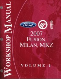 1994 Ford Bronco - Cover of a workshop manual for 2007 Ford Fusion, Mercury Milan, and Lincoln MKZ vehicles.