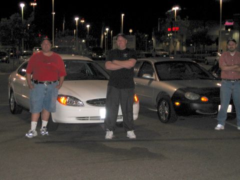 2002 Ford Taurus - Me standing with David in front of my rental