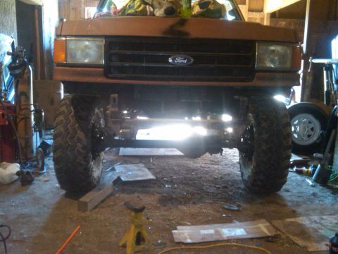 1988 Ford Bronco - This 1988 Ford Bronco is viewed from the front, showing its grille and large tires.