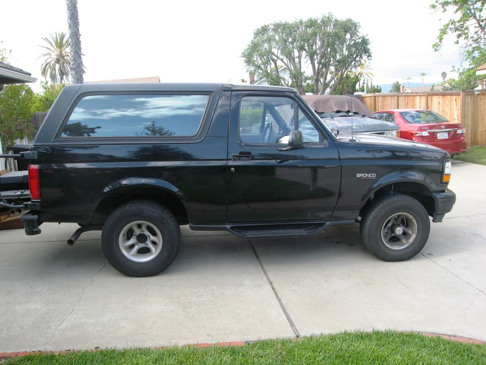 Black 1986 Ford Bronco side view