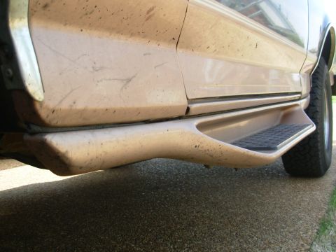 1983 Ford Bronco - The factory mounted the step fully below the body with a foam strip (F2TZ16536B) between them to protect the paint & prevent noise. The fro…