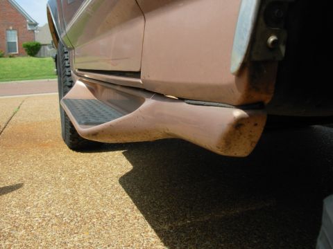 1983 Ford Bronco - The factory mounted the step fully below the body with a foam strip (F2TZ16536B) between them to protect the paint & prevent noise. The fro…