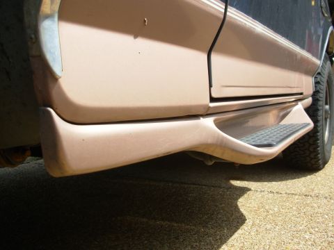 1983 Ford Bronco - The factory mounted the step fully below the body with a foam strip (F2TZ16536B) between them to protect the paint & prevent noise. On Bron…