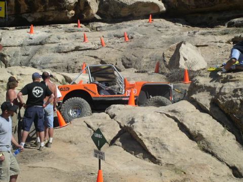 1979 Ford Bronco - A custom off-road buggy tackles a challenging rock crawling course.