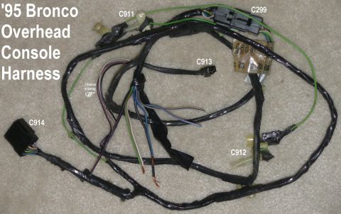 1983 Ford Bronco - SOLD '94-95 Bronco Overhead Console Harness http://www.supermotors.net/registry/628/75649-2