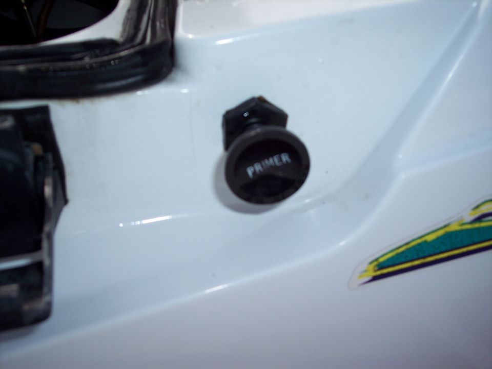 Primer button on a personal watercraft