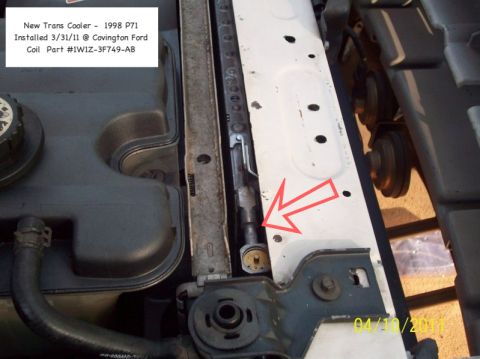 1998 Ford Crown Victoria - New Trans Cooler installed 3/31/11