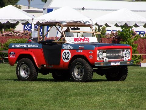 1990 Ford Bronco - This vintage Ford Bronco displays racing livery and a prominent "Bronco" nameplate.