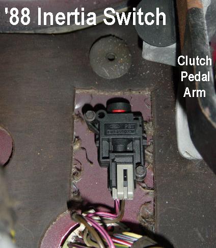 1983 Ford Bronco - '88 Inertia Switch Location firewall forward of the e-brake & clutch pedals B5FO on this chart: [url=http://www.supermotors.net/registry/me…