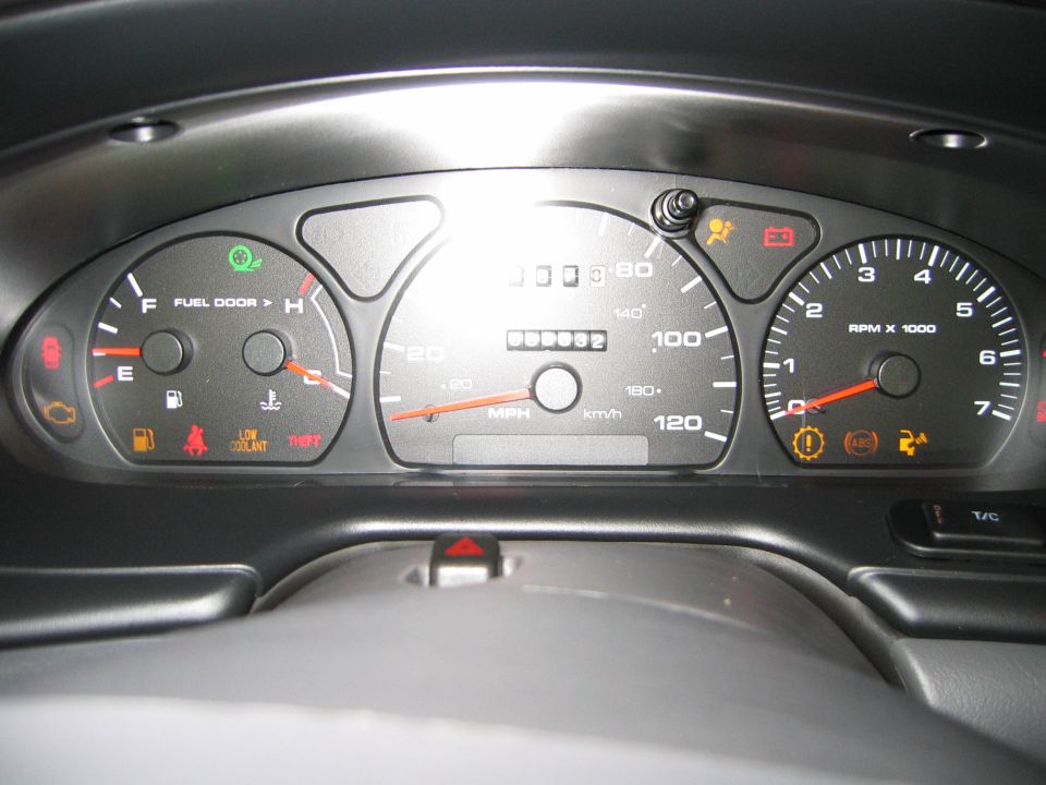 Gauges all lit up
