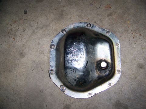 1992 Jeep YJ - Differential cover with part number 3722874 is shown on a concrete surface.
