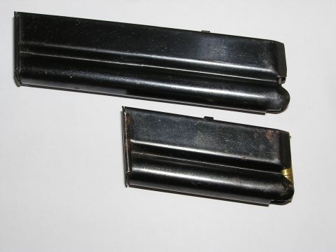 1900 Yugo GVX - Two firearm magazines are shown against a plain white background.