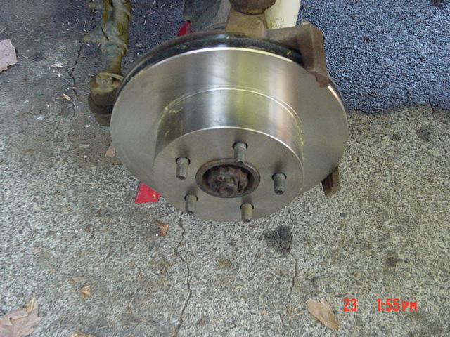 There is the brand new, shiny, machined rotor.