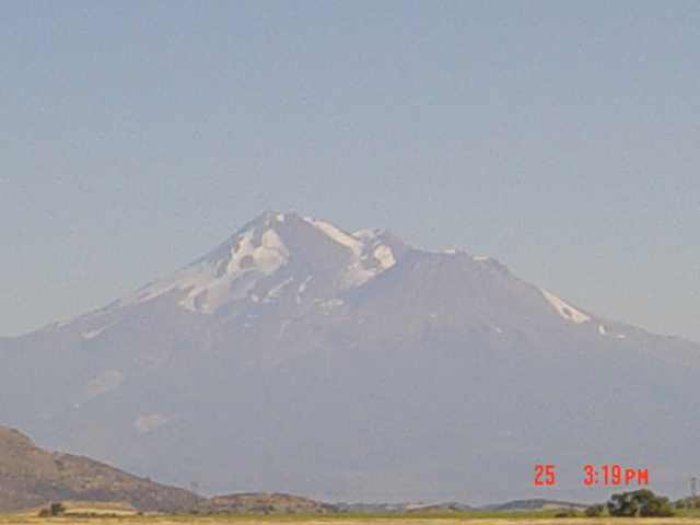 There is mount Shasta.