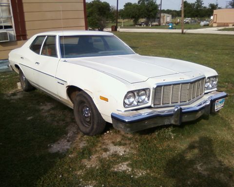 1976 Ford Torino - This 1976 Ford Torino is seen from a 3q-front angle, its distinctive grille.