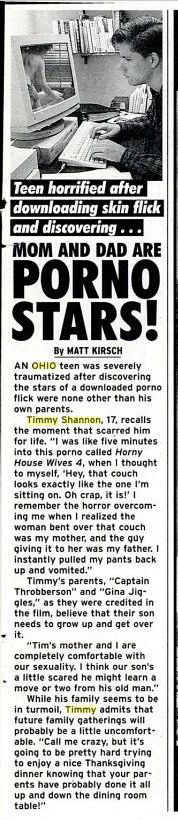 1990 Ford Bronco - A magazine article details a teenager's shocking discovery about his parents' secret lives.