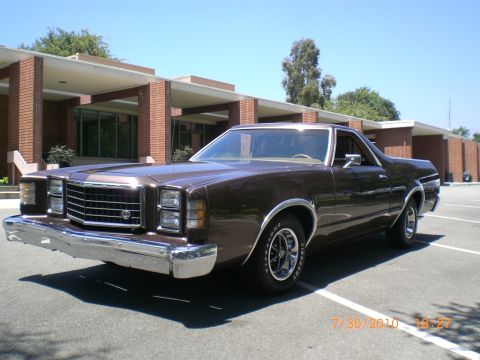 1979 Ford Ranchero - This 1979 Ford Ranchero is shown in a 3q-front view, highlighting its chrome grille and bumper.